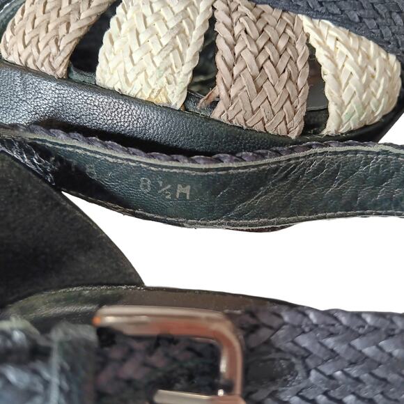 STUART WEITZMAN Raffia Rattan Straw Heels 8.5 Artsy Pumps Event Office Career - Picture 10 of 11